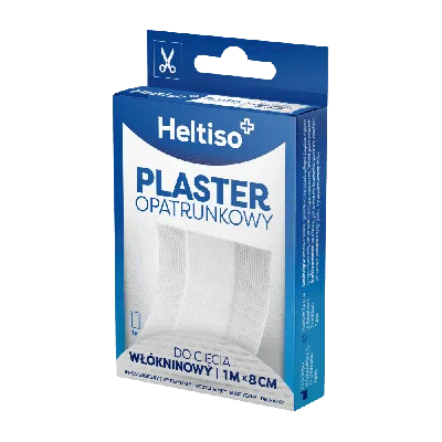 HELTISO, Plaster opatrunkowy do cięcia włókninowy 1mx 8cm, 1 szt.