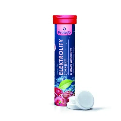 Protego Elektrolity Cherry, tabletki musujące, 20 szt.