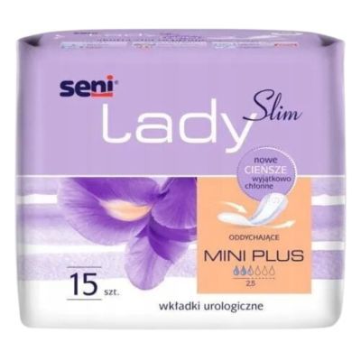 Seni Lady Slim mini plus, wkladki urolog., 15 szt