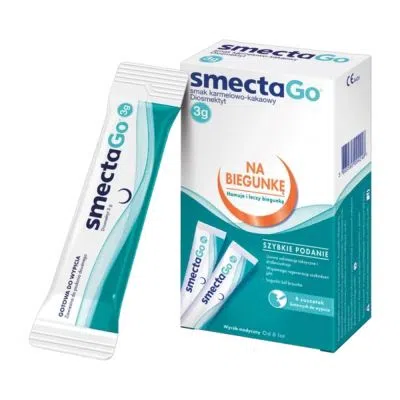 Smecta Go, 3 g, zaw.doustna, sm.karmel-kakaowy, 8sasz.