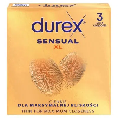 Durex Sensual XL, prezer., cienkie, 3 szt