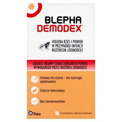 Blephademodex, chusteczki do higieny powiek, 30 szt.