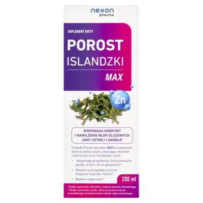 Porost Islandzki Max, syrop, 200 ml