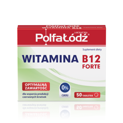 Vitaminum B12 Forte, Polfa Łódź, 10 µg, tabletki, 50 szt.