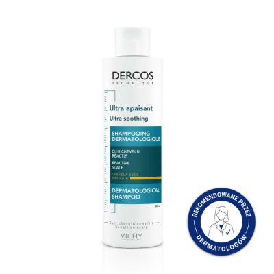 Vichy Dercos, szampon ultrakojący, włosy suche, 200 ml