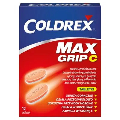Coldrex MaxGrip C, tabl., 12 szt,blister
