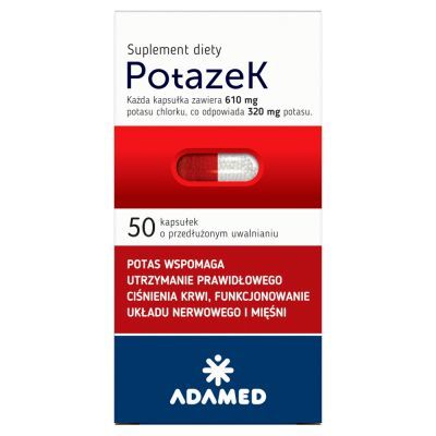 Potazek, kapsułki o zmodyfikowanym uwalnianiu, 50 szt.