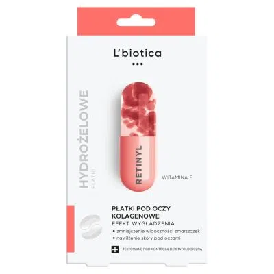 L'Biotica Płatki kolagenowe pod oczy, wygładzenie zmarszczek, 3x2szt.