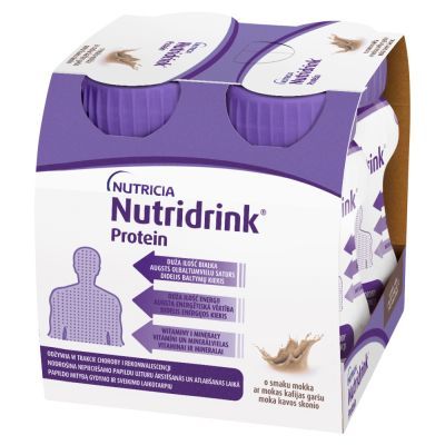 Nutridrink Protein, płyn o smaku mokka, 4 x 125 ml