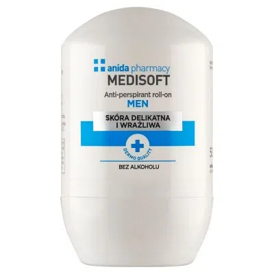 Anida Medi Soft Men, antyperspirant roll-on, do sk&oacute;ry delikatnej i wrażliwej, 50 ml