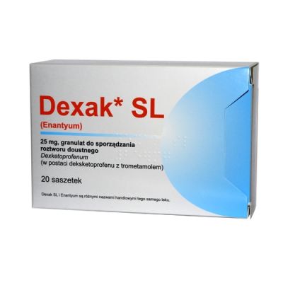 Dexak SL, 25 mg, granulat do sprządzania roztworu doustnego w saszetkach, 20 szt. (import r&oacute;wnoległy, Delfarma)