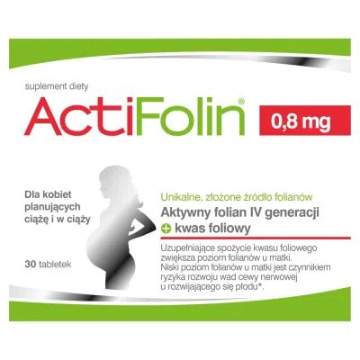 ActiFolin, 0,8 mg, tabletki powlekane, 30 szt.