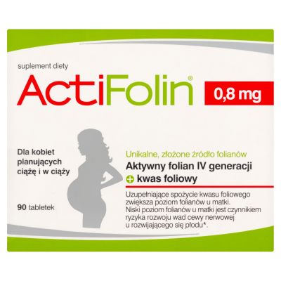 ActiFolin, 0,8 mg, tabletki powlekane, 90 szt.