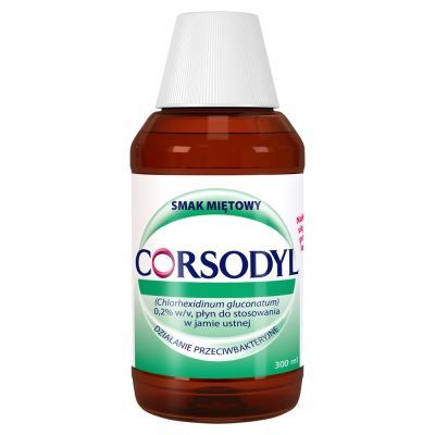 Corsodyl, 0,2%, płyn do płukania jamy ustnej, 300 ml