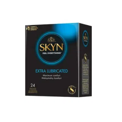 Skyn Extra Lubricated, nielateksowe prezerwatywy, 24 szt.