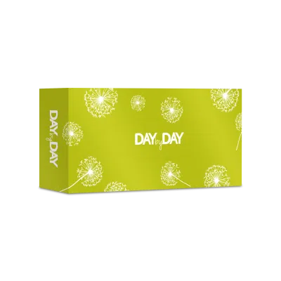 DAY by DAY chusteczki higieniczne, 3-warstwowe, zielone, 90 sztuk