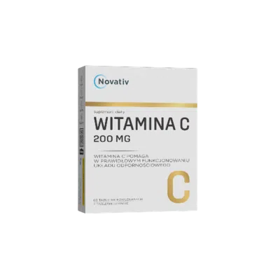 Novativ Witamina C 200 mg, tabletki, 60 sztuk