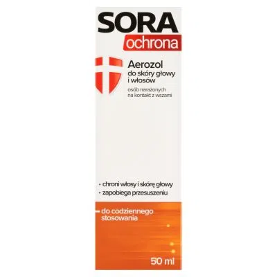 Sora ochrona, aerozol, do sk&oacute;ry głowy i włos&oacute;w, 50 ml