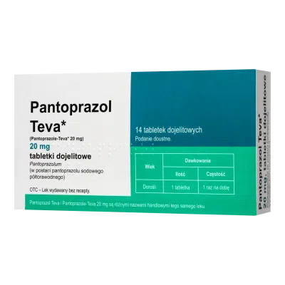 Pantoprazol Teva, 20mg,tabl.dojelit,(i.row),Delf,Wegry,14szt