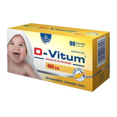 D-Vitum Witamina D dla niemowląt 400 j.m., kapsułki twist-off, 90 szt.