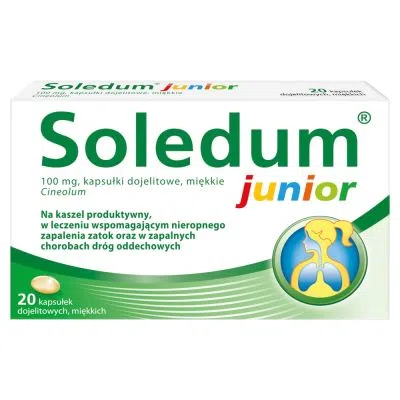 Soledum Junior, 100 mg, kaps.dojelit.miękkie, 20 szt