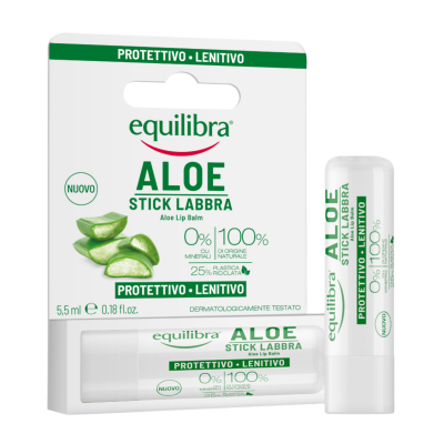 Equilibra, Aloesowy balsam do ust w sztyfcie, 5,5 ml