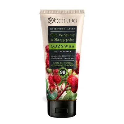 Barwa, Odżywka Regenerująca Olej rycynowy + Skrzyp polny Receptury Natury, 200 ml