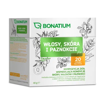 Bonatium Włosy, sk&oacute;ra i paznokcie fix, herbata ziołowa, 20 szt.