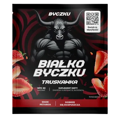 Byczku Białko Byczku truskawka, saszetka 30g