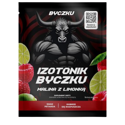 Byczku Izotonik, malina z limonką, saszetka 31,5g