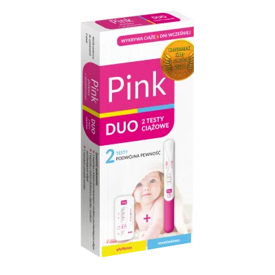 Pink Duo, 2 Testy ciazowe plytkowy + strumieniowy, 2 szt.