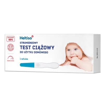 HELTISO Test ciążowy strumieniowy do użytku domowego, 1 szt.