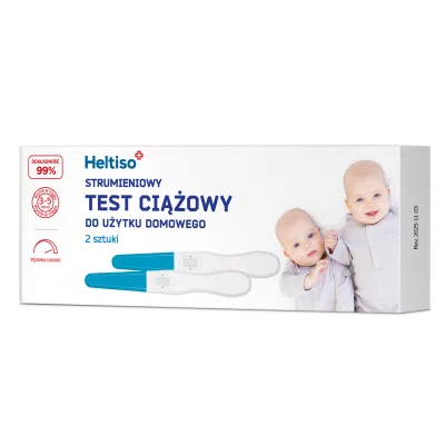 HELTISO Test ciążowy strumieniowy do użytku domowego, 2szt.