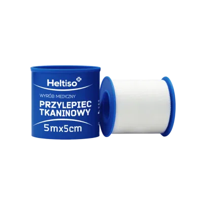 Heltiso Przylepiec tkaninowy biały 5m x 5cm 