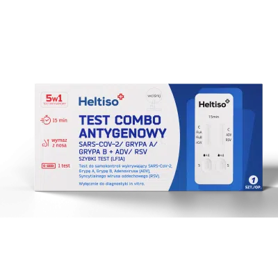 Heltiso Test combo antygenowy SARS-COV-2 / grypa A / grypa B +ADV / RSV
