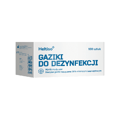 Heltiso gaziki do dezynfekcji, nasączone alkoholem