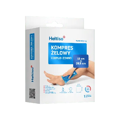 Heltiso kompres żelowy, ciepło-zimno, 10cm x 26,5cm, 1 sztuka