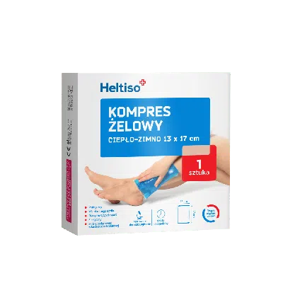 Heltiso kompres żelowy ciepło-zimno, 13cm x 17cm, 1 sztuka