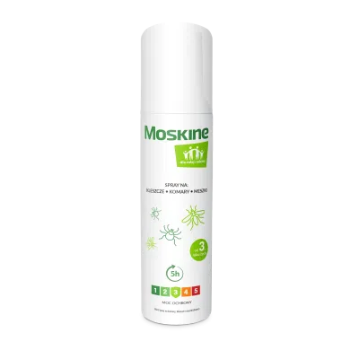 Moskine spray na komary, kleszcze, meszki dla całej rodziny, 90 ml