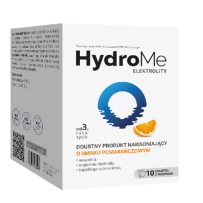 HydroMe Elektrolity doustny produkt nawadniający o smaku pomarańczowym, 10 saszetek   