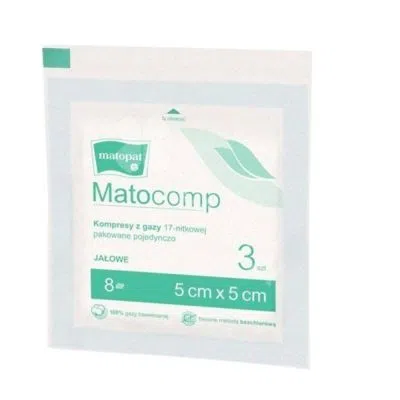 Kompr.gaz.jal.Matocomp,17nit, 5x5cm,12w, 3 szt