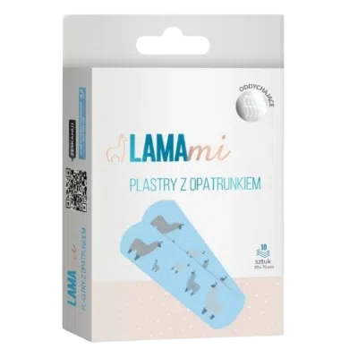 LAMAmi plastry z opatrunkiem dla dzieci, 10 sztuk