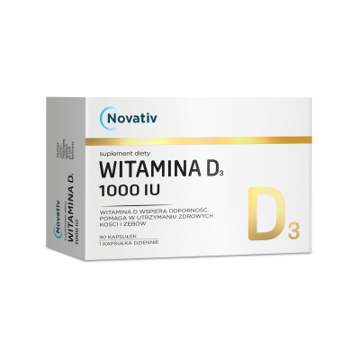 Novativ Witamina D3 1000 IU, kapsułki, 90 sztuk