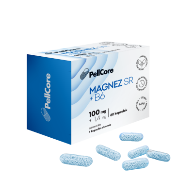 PellCore Magnez SR + B6, 60 kapsułek