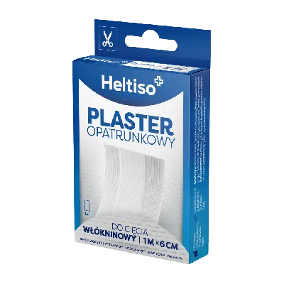 HELTISO, Plaster opatrunkowy do cięcia włókninowy 1mx 6cm, 1 szt.