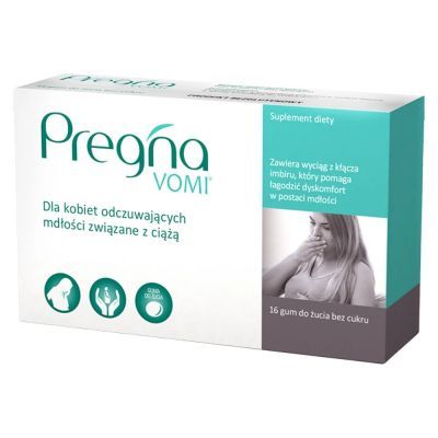 Pregna Vomi, guma do zucia, 16 szt