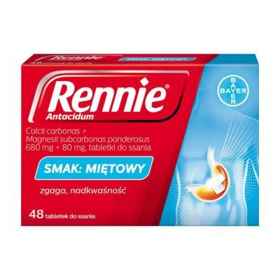 Rennie Antacidum,680mg+80mg,tabl.d/rozg(i.rów)MDZ,Hol,48szt