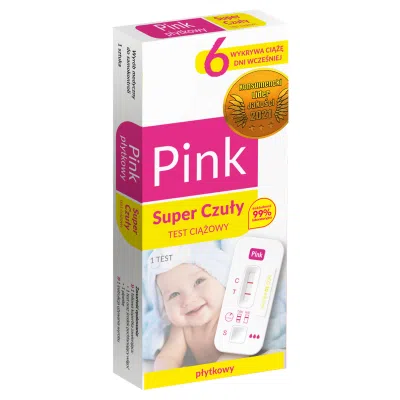Test Ciążowy PINK Super Czuły płytkowy, 1 szt.