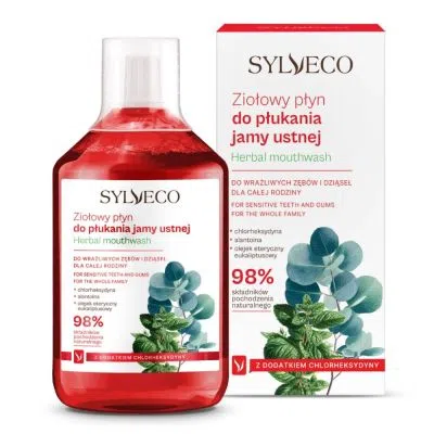 Sylveco, płyn do płukania jamy ustnej, ziołowy, z chlorheksydyną, 500 ml