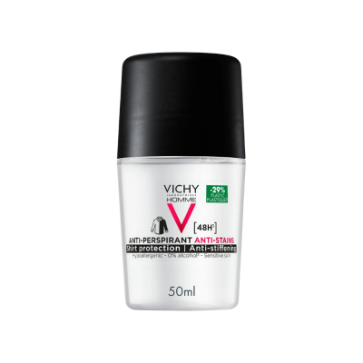 Vichy Homme, antyperspirant w kulce przeciw śladom na ubraniach, 48h, 50 ml